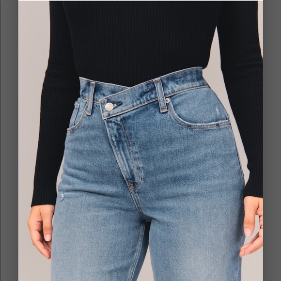 Abercrombie cross cross jeans 90s straight high rise - Picture 2 of 12
